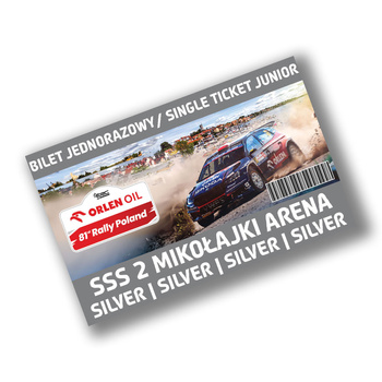 Bilet jednorazowy Silver Junior Super OS-8 Mikołajki Arena (sobota) ORLEN OIL 81. Rajd Polski