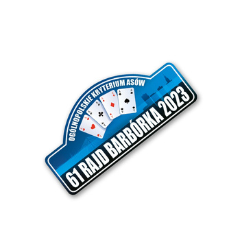 Small commemorative sticker of the 2023 Barbórka Rally