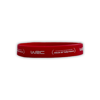 2024 Rally Poland WRC silicone wristband red